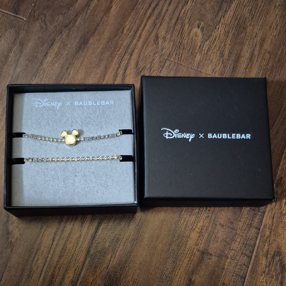 Disney x BaubleBar Gold Mickey Bracelet
